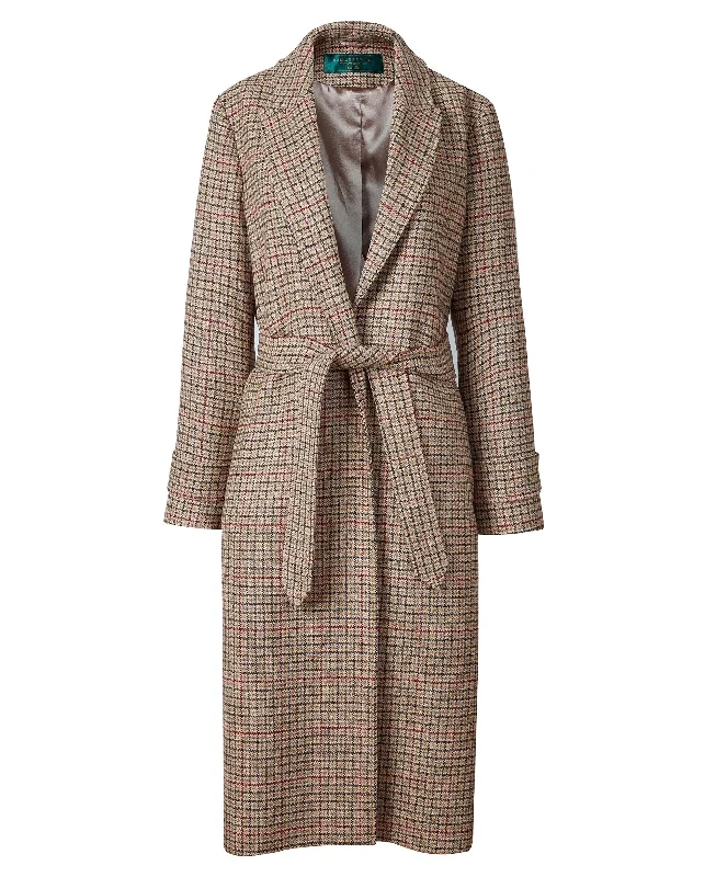 Wrap Coat - Charlton Tweed Trim Padded Insulated