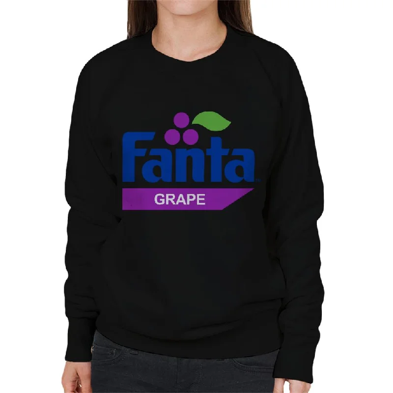 Fanta Grape Retro 1980s Logo Women's Sweatshirt Hoodie with Tie-Dye Psychedelic Retro