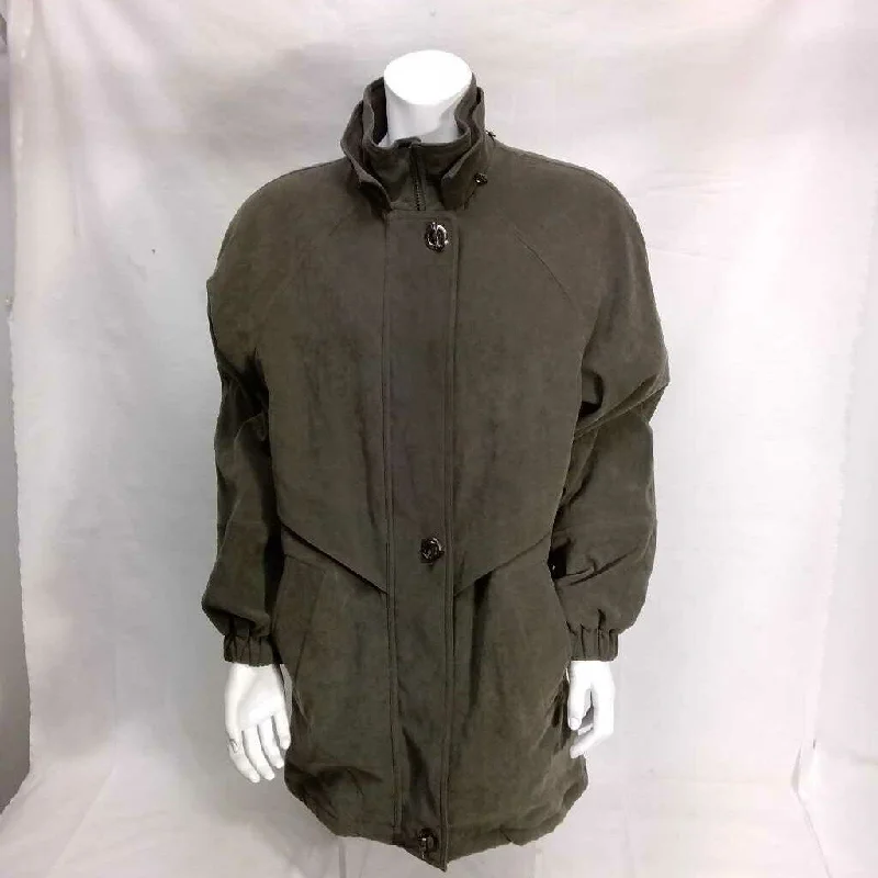 FLEET STREET DARK TAUPE COAT SIZE SMALL TCC Collared Crew Neck Turtle Neck