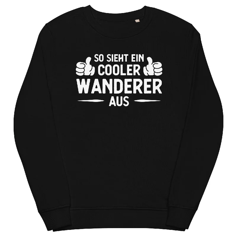 So Sieht Ein Cooler Wanderer Aus - Unisex Premium Organic Sweatshirt Hoodie with Exposed Zipper Edgy Industrial