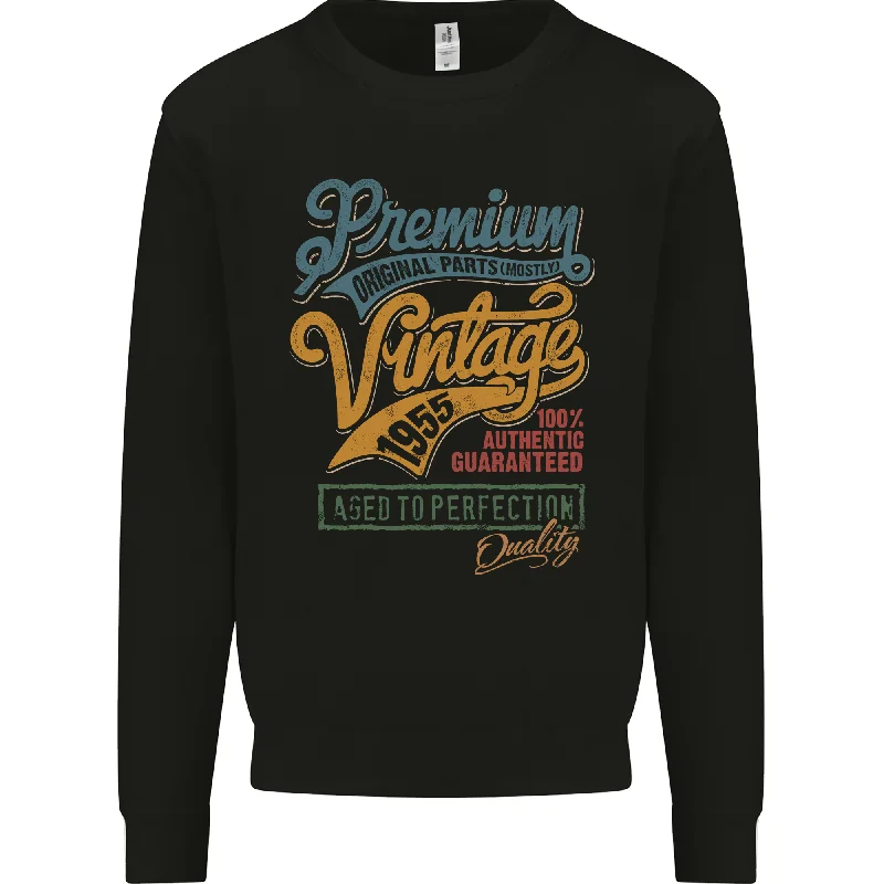 Aged to Perfection 69th Birthday 1955 Mens Sweatshirt Jumper Cotton Hoodie Fleece Lining Warmth