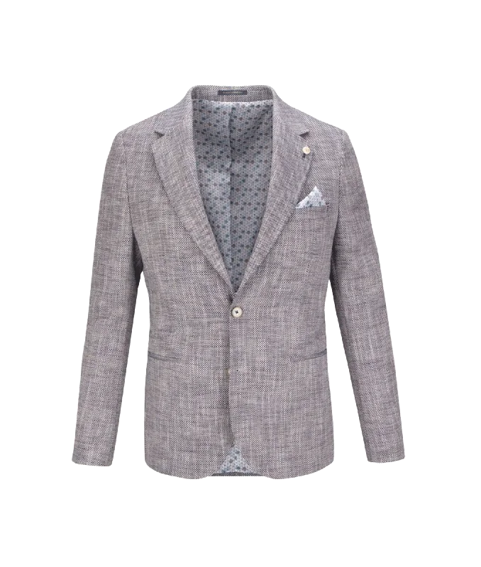 Modern Mens Jacket - Grey Print Jacket Jacquard Jacket Embroidered Jacket