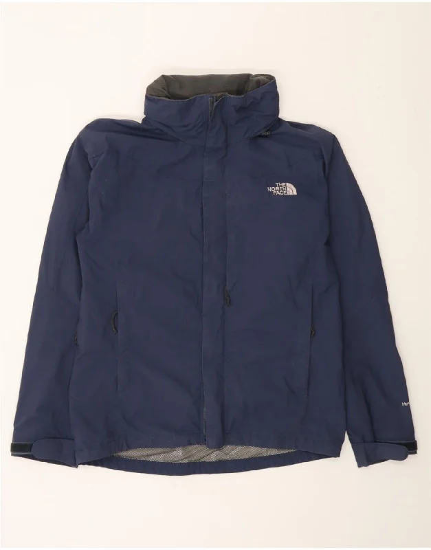 THE NORTH FACE Mens Hooded Rain Jacket UK 36 Small Navy Blue Nylon Jersey Jacket Tulle Jacket Batik Jacket