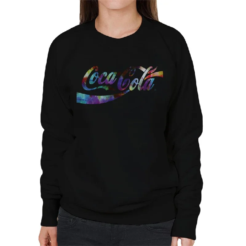 Coca Cola Colourful Gradient Mist Logo Women's Sweatshirt Hoodie Crop Top Short Trendy