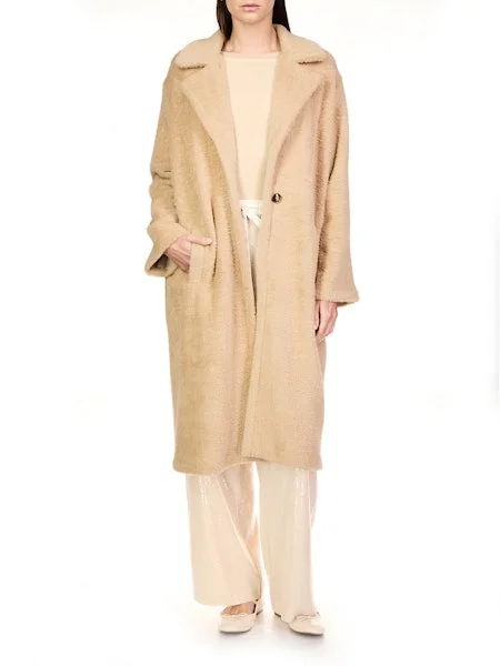 Sanctuary Live In Fur Coat Fitted Loose Oversized