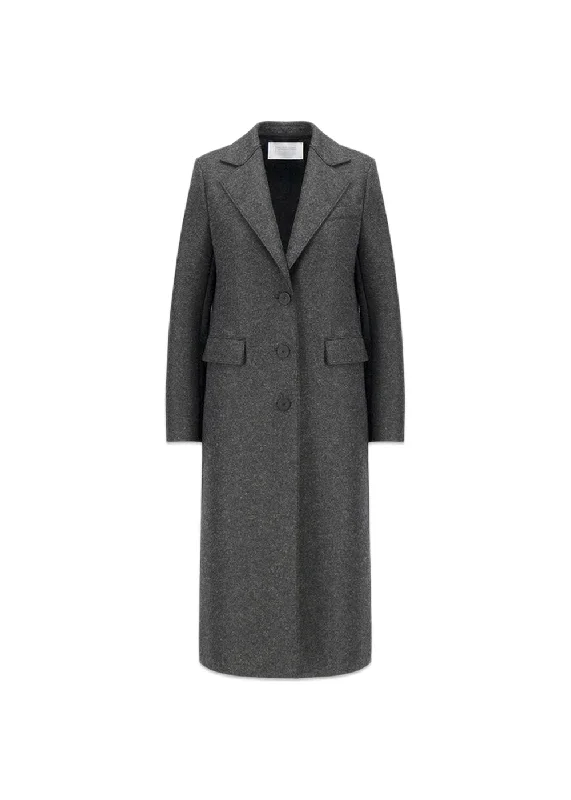 S.B. COAT WITH SHOULDER PADS - Middle Grey Bolero Crop Top Camisole