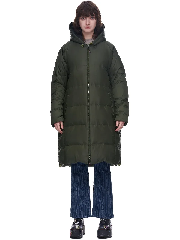 Puffer Coat (PIMA0063BQ-UTN877-GREEN) Fleece Down Feather