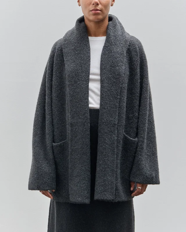 Lauren Manoogian Double Face Coat, Ink Wool Cashmere Tweed