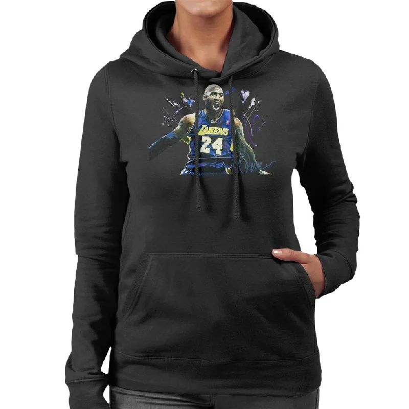 Sidney Maurer Original Portrait Of Kobe Bryant Lakers Jersey Women's Hooded Sweatshirt Hoodie with Reflective Safety Nightwear