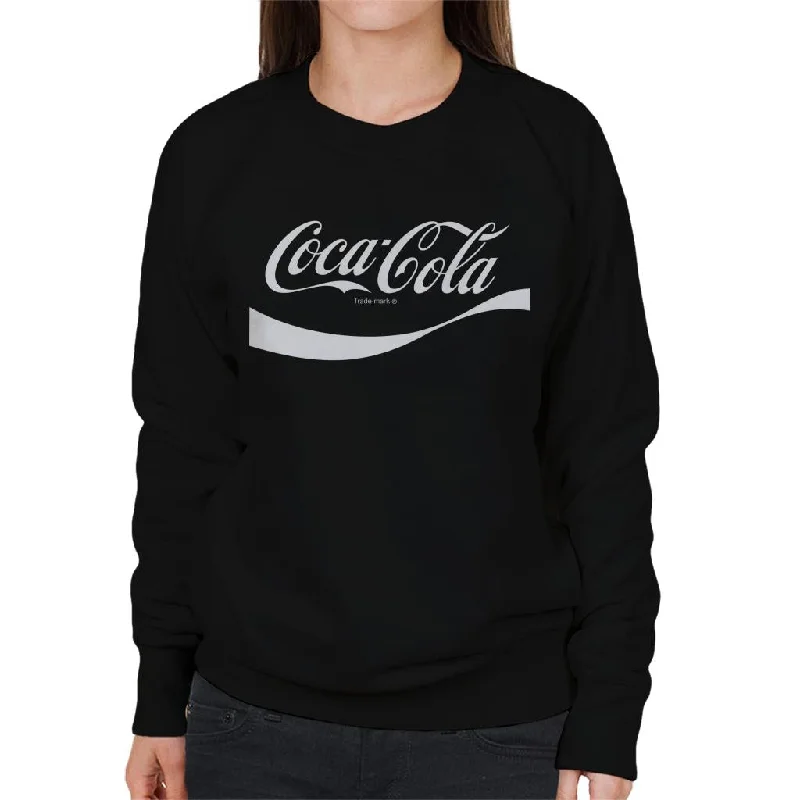 Coca Cola 1941 Swoosh Logo Women's Sweatshirt Hoodie with Zipper Placket Modern Functional