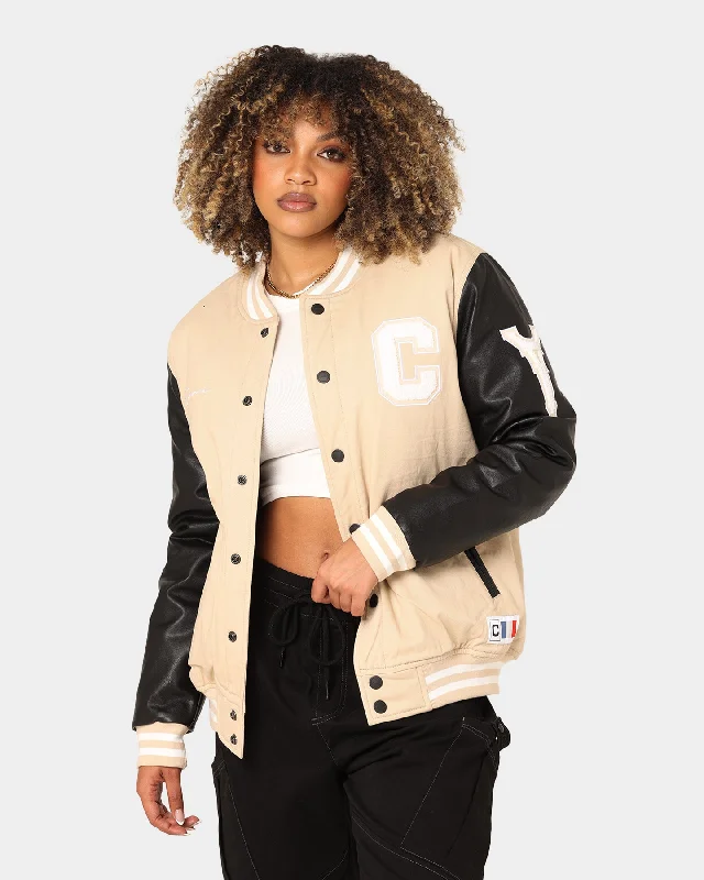 Carré MVP Varsity Jacket Stone/Black Print Jacket Jacquard Jacket Embroidered Jacket