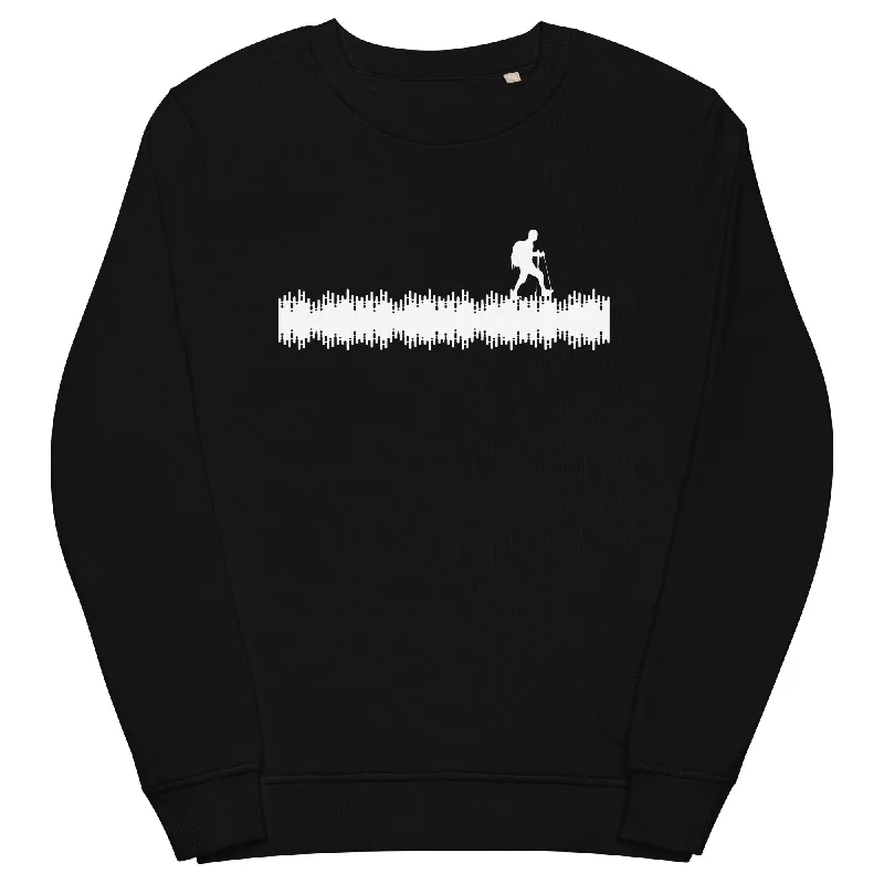 Schallwellen - Wandern - Unisex Premium Organic Sweatshirt Hoodie with Sequins Glamorous Eye-catching