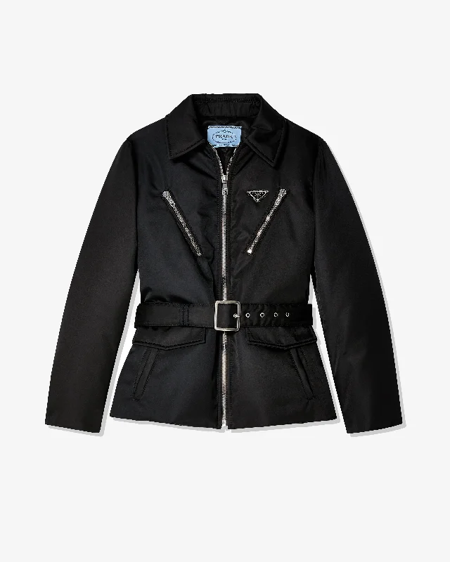 Prada - Women's Down Jacket - (Black) Knit Jacket Woven Jacket Fleece Jacket