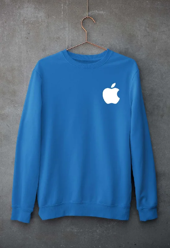 Apple Unisex Sweatshirt for Men/Women Hoodie with Exposed Zipper Edgy Industrial