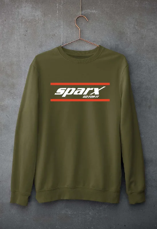 Sparx Unisex Sweatshirt for Men/Women Hoodie with Exposed Zipper Edgy Industrial