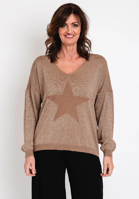 Serafina Collection One Size Fine Knit Sweater, Brown Lightweight Heavyweight Midweight