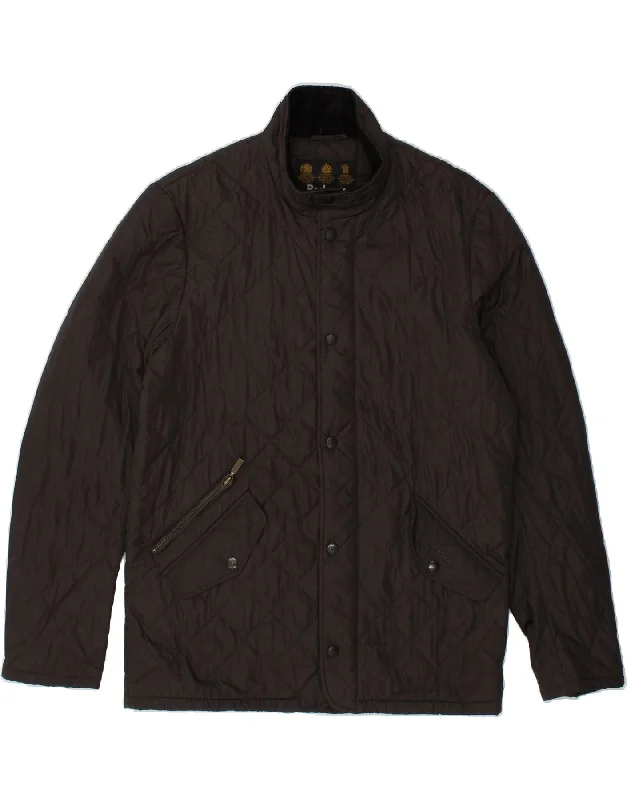 BARBOUR Mens Quilted Jacket UK 34 Small Black Elasticated Jacket Padded Jacket Insulated Jacket