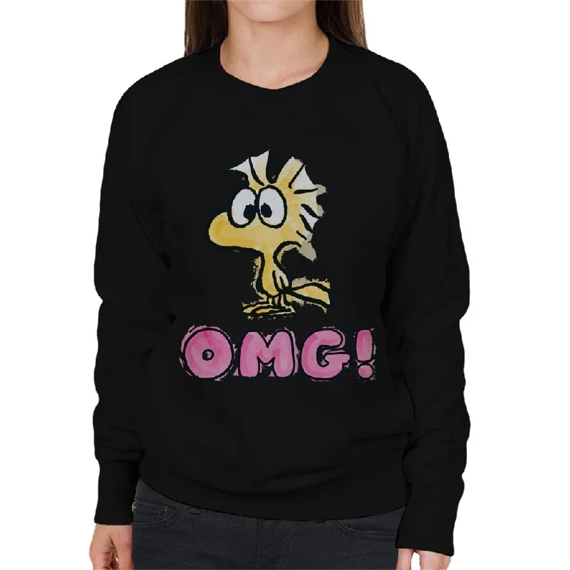 Peanuts Woodstock OMG Women's Sweatshirt Hoodie with Camouflage Military Edgy