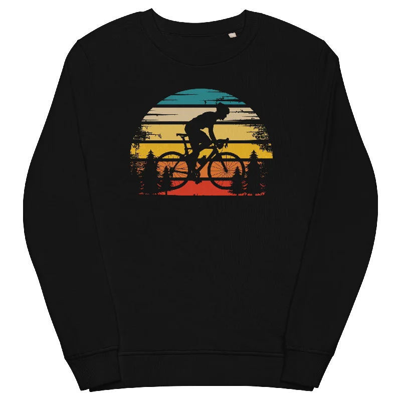 Retro Sonne und Radfahren - Unisex Premium Organic Sweatshirt Hoodie with Puffed Sleeves Voluminous Trendy