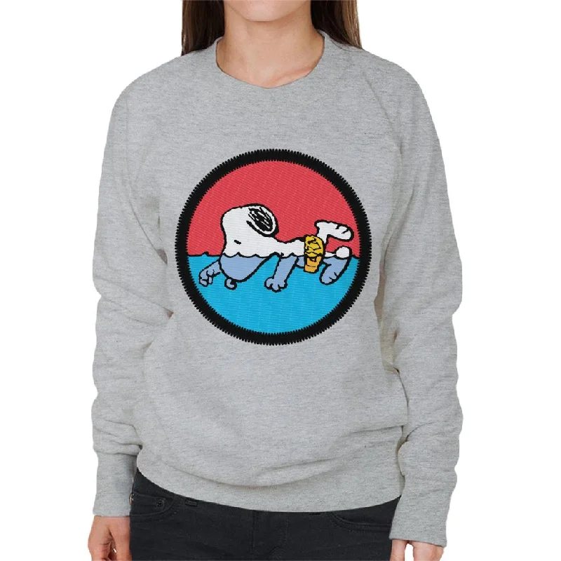 Peanuts Snoopy Swimming Women's Sweatshirt Hoodie with Turtle Neck Cozy Winter