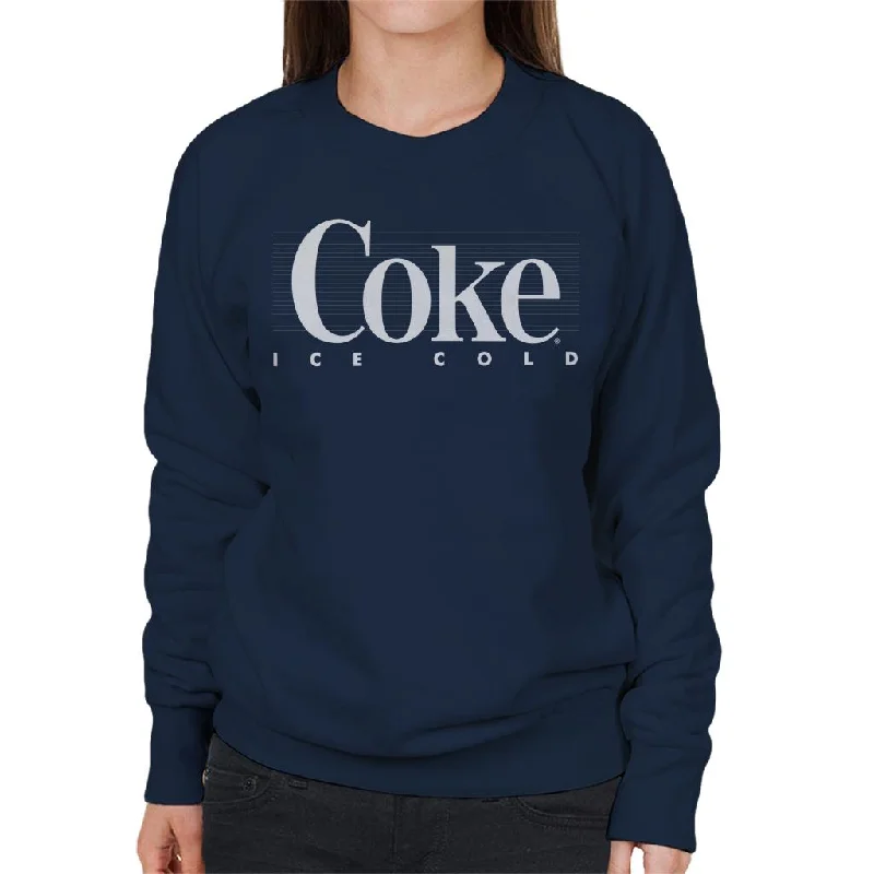 Coca Cola Ice Cold Women's Sweatshirt Hoodie with Longline Fit Extended Stylish