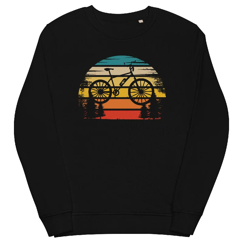 Retro Sonne und Ebike - Unisex Premium Organic Sweatshirt Hoodie with Batwing Sleeves Loose Dramatic