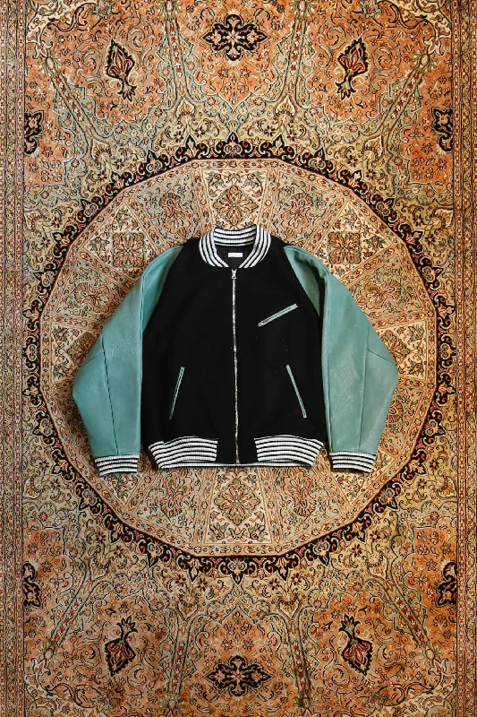 SOLARIS&Co. MELTON SPORTS JACKET - ICEMAN (TURQUOISE) Welt Pockets Slit Pockets Flap Pockets