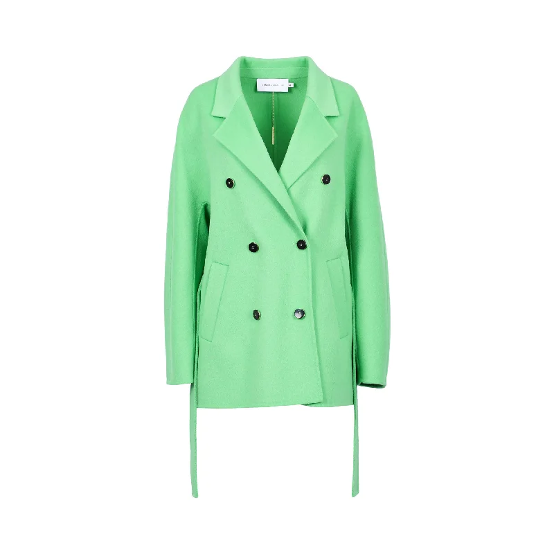 Simona Corsellini Women's Green Coat Blazer Duffle Coat Pea Coat