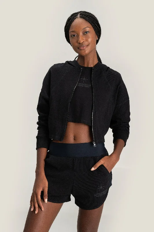 Chill Cropped Jacket Belted Jacket Elasticated Jacket Padded Jacket