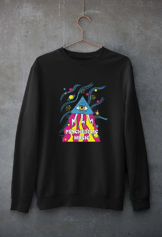 Psychedelic Music Unisex Sweatshirt for Men/Women Hoodie with Puffed Sleeves Voluminous Trendy