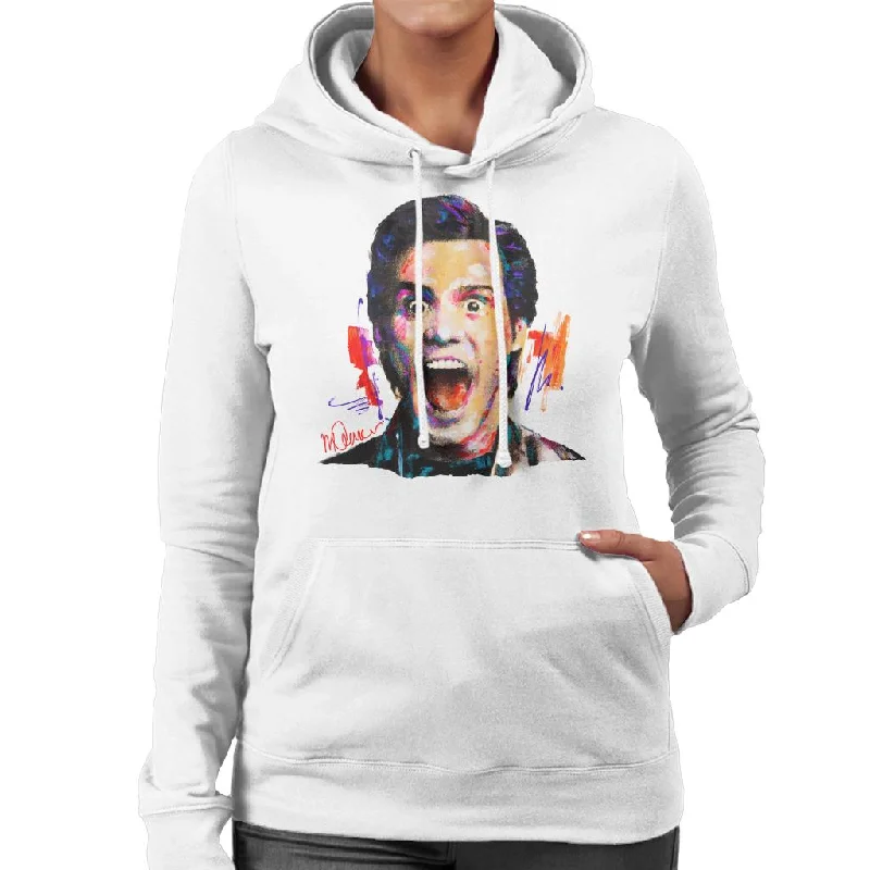 Sidney Maurer Original Portrait Of Jim Carrey Women's Hooded Sweatshirt Hoodie Dress Longline Feminine