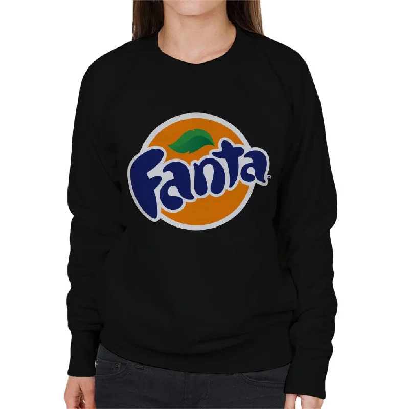 Fanta Circle Logo Women's Sweatshirt Hoodie with Sequins Glamorous Eye-catching