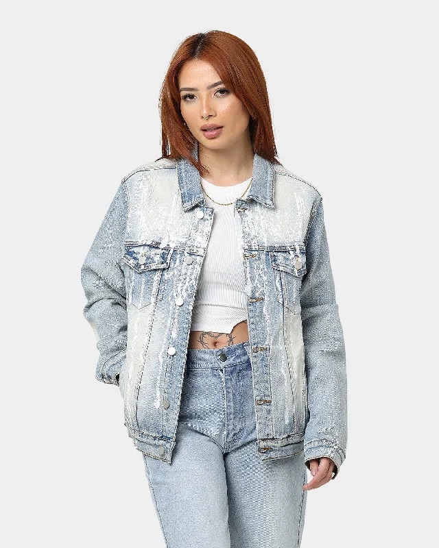 Lifted Anchors Manhattan Denim Jacket Blue Nylon Fabric Polyester Fabric Spandex Fabric