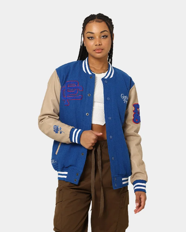 Carre Peace Varsity Jacket Blue Mesh Jacket Canvas Jacket Denim Jacket