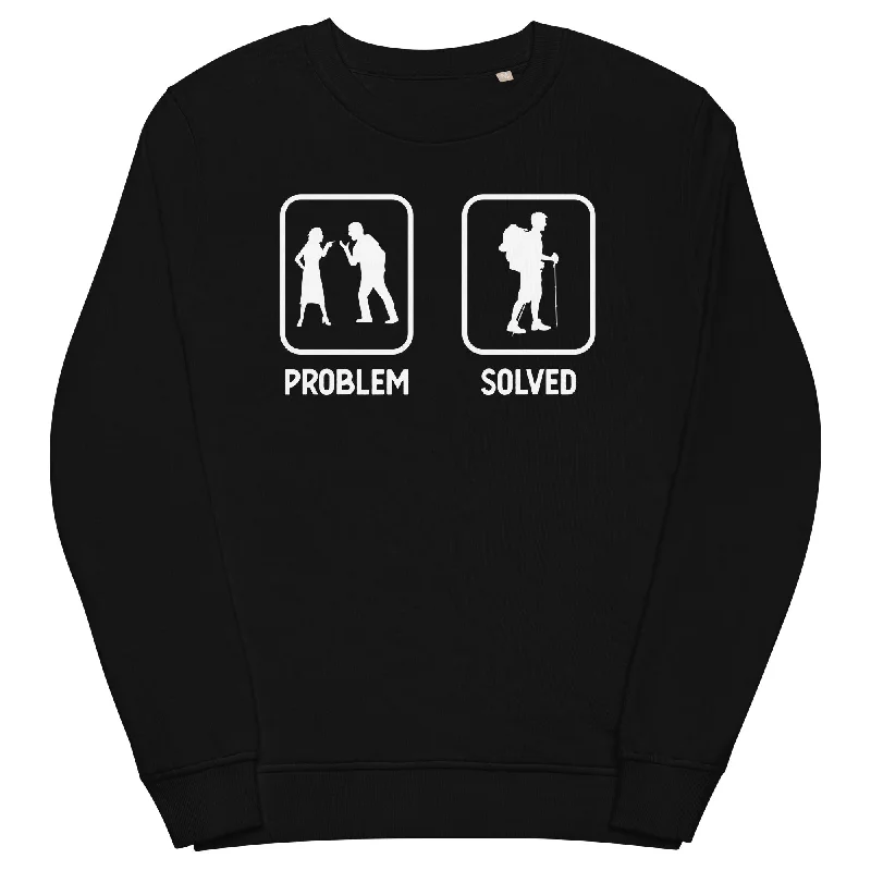 Problem Solved - Wandern - Unisex Premium Organic Sweatshirt Hoodie with Slim Fit Tailored Modern