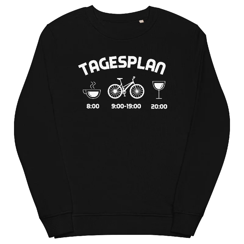Tagesplan 1 - Unisex Premium Organic Sweatshirt Hoodie with V-Neck Classic Versatile