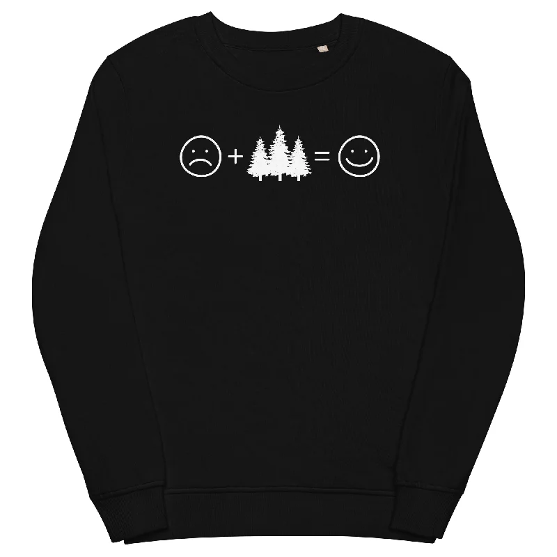 Lächelndes Gesicht und Bäume - Unisex Premium Organic Sweatshirt Hoodie with Fur Luxurious Winter