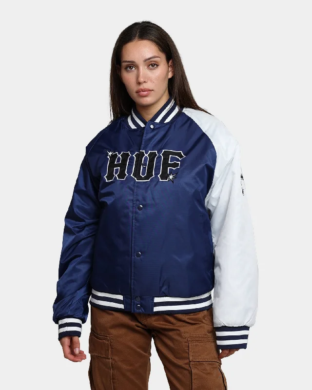 HUF Satin Baseball Jacket Navy Mesh Jacket Canvas Jacket Denim Jacket