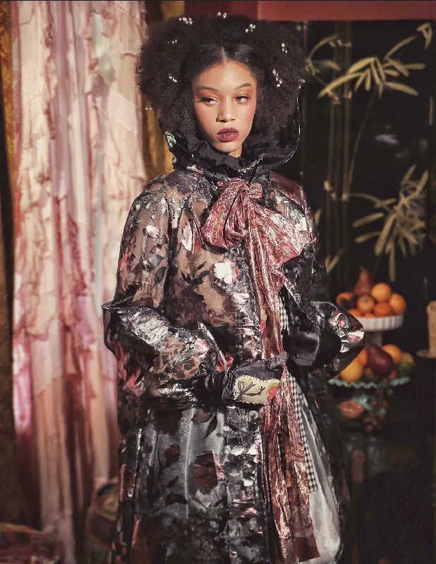 SOLD Morgiana Gothic Hooded Floral Coat Baby Jane Collection NEW Bolero Crop Top Camisole