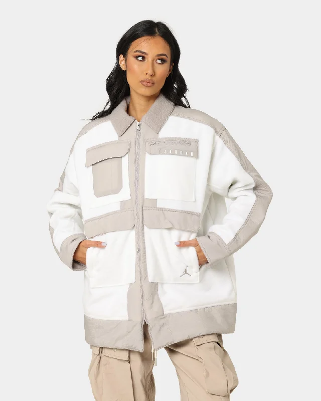 Jordan Women's Cozy Girl Jacket Summit White Fleece Jacket Down Jacket Feather Jacket