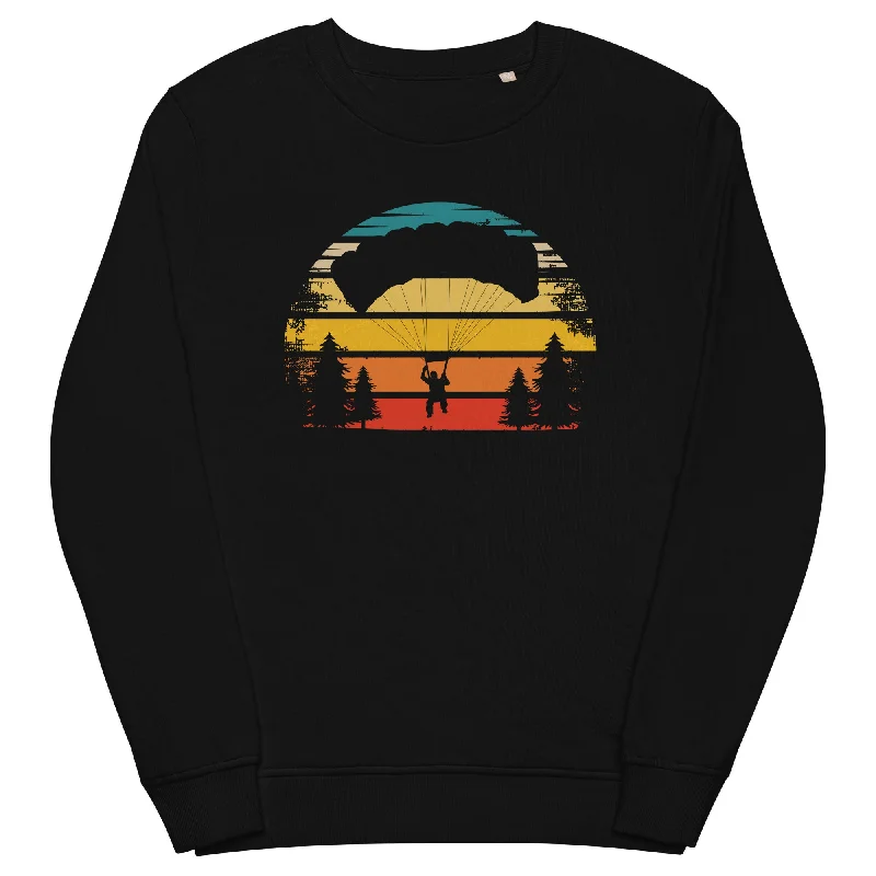 Retro Sonne und Paragleiten - Unisex Premium Organic Sweatshirt Hoodie with Contrast Stitching Detailed Premium