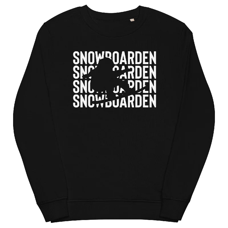 Snowboarden - Unisex Premium Organic Sweatshirt Hoodie with Thumb Holes Functional Cozy