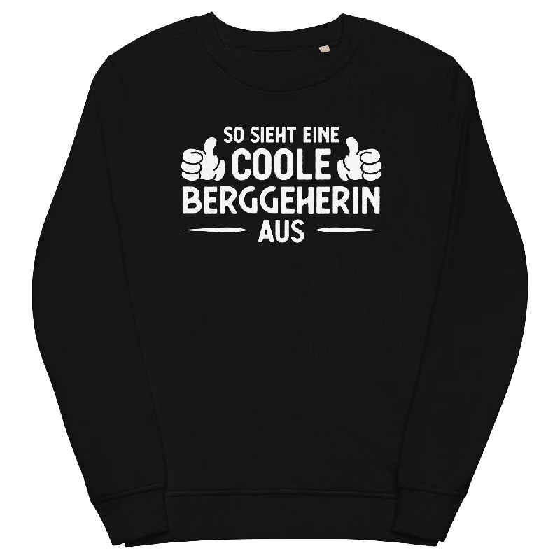 So Sieht Eine Coole Berggeherin Aus - Unisex Premium Organic Sweatshirt Hoodie with Button Placket Classic Preppy