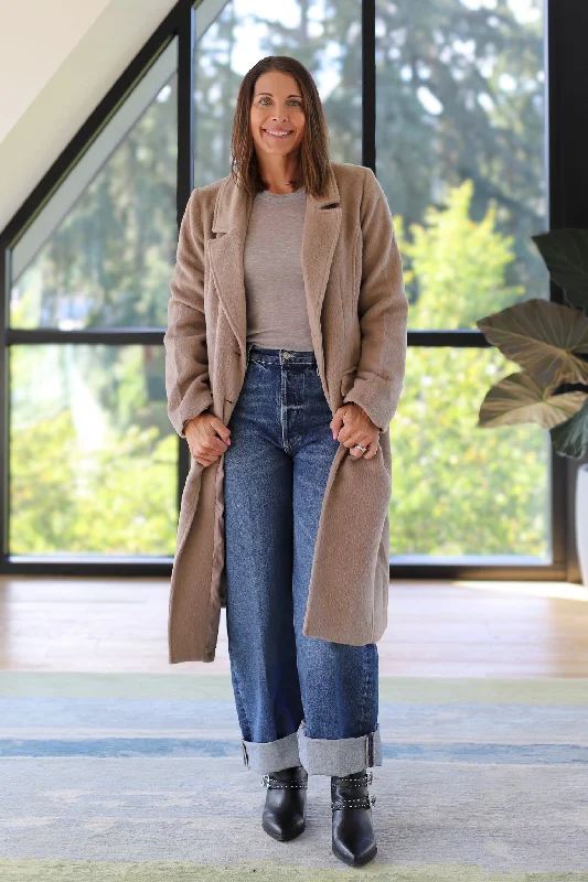 SAGE THE LABEL Prestige Coat Boat Shawl Notched