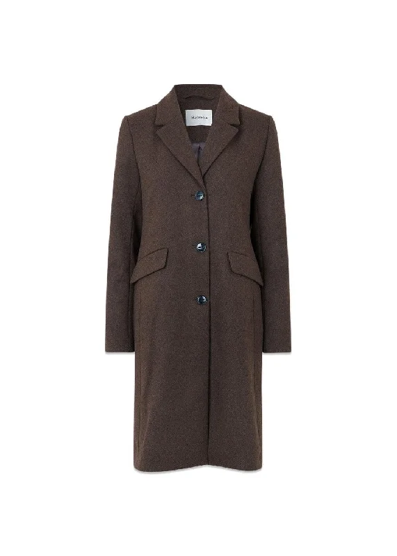 Pamela coat - Dark Coffee Quilted Jacket Anorak Windbreaker