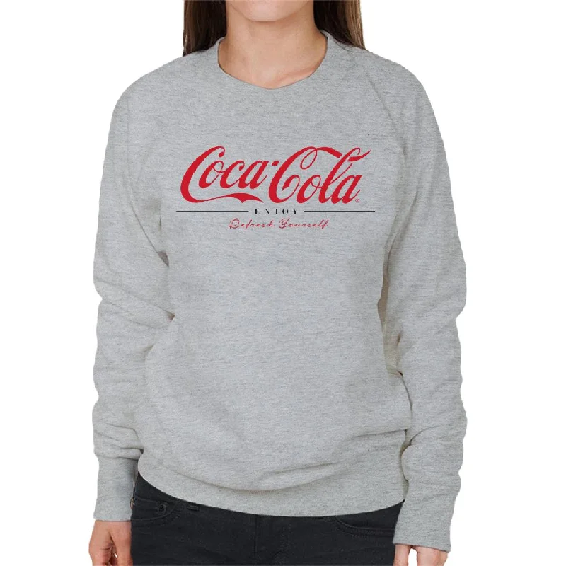 Coca Cola Enjoy And Refresh Yourself Women's Sweatshirt Hoodie with Reflective Safety Nightwear