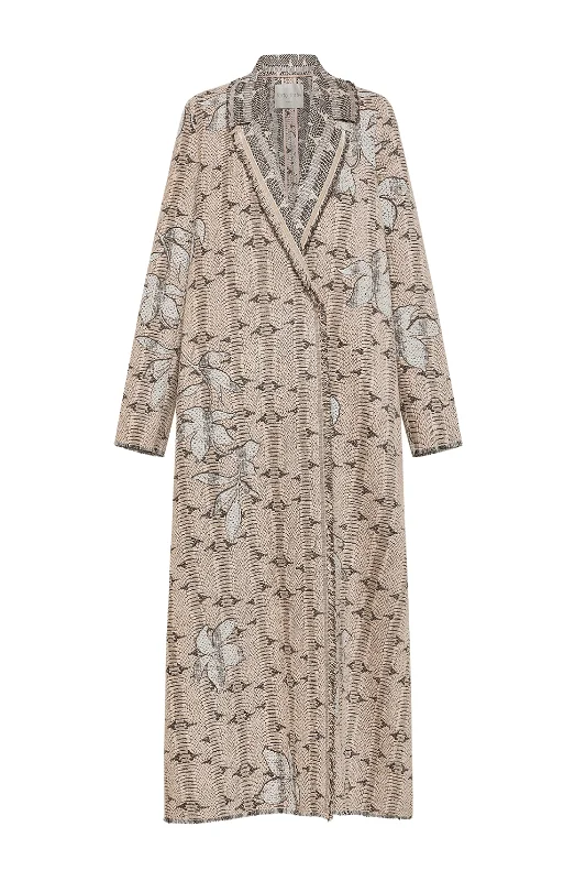 Dune Lily Jacquard Coat Print Jacquard Embroidered