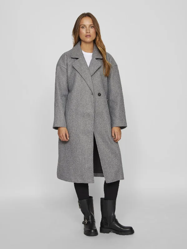 VISOLO COAT GREY Trench Wool Cashmere