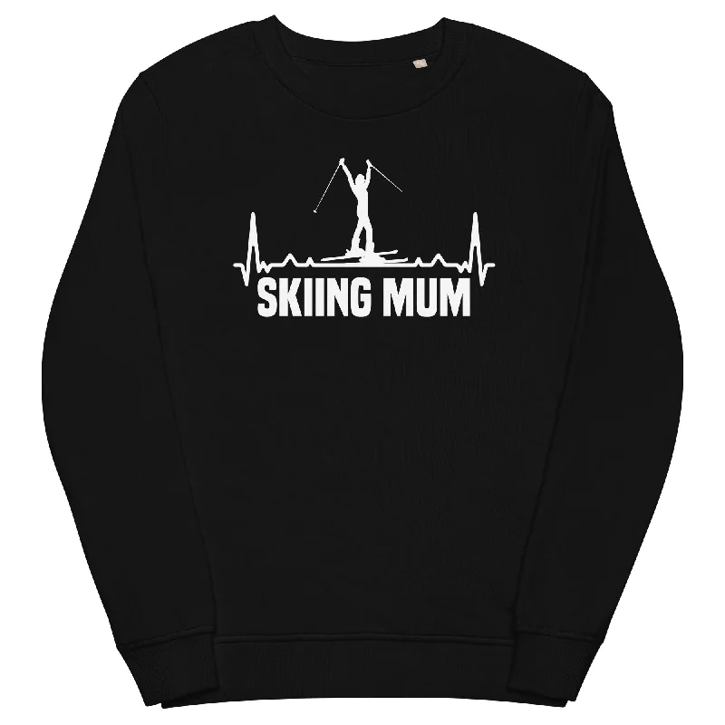 Skifahren Mum 1 - Unisex Premium Organic Sweatshirt Hoodie with Front Slit Layering Stylish