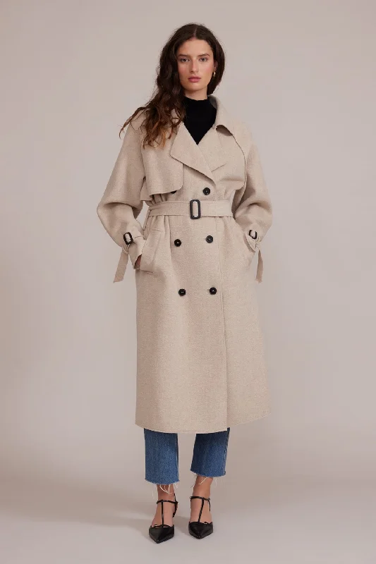 Lucy Paris Klaus Trench Coat Vent Hem Cuff